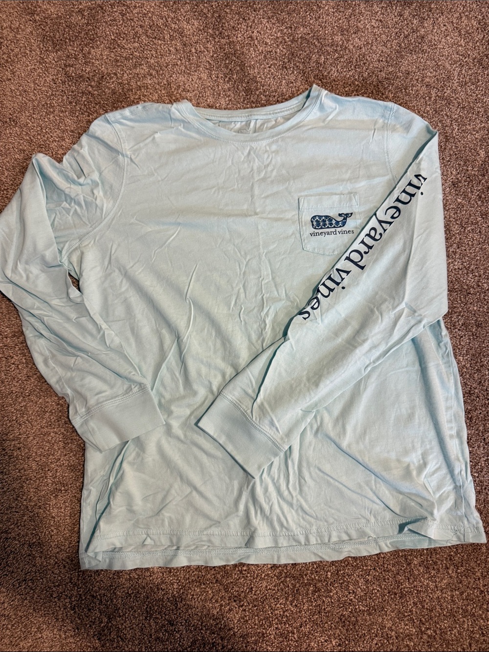 Vineyard Vines Women’s Long-Sleeve Pocket Tee - Light Blue